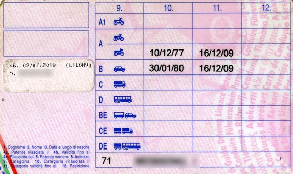 Catégorie de permis de conduire