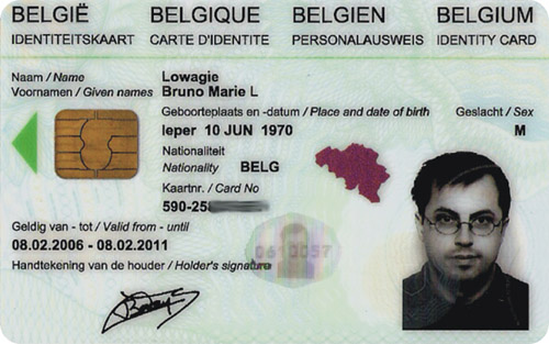Carte d’identité Belge